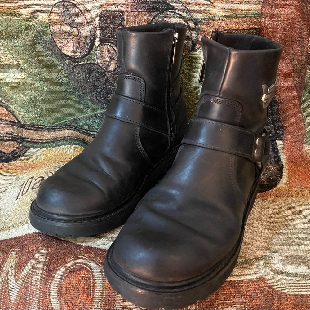 Harley-Davidson Motorcycles Leather Rambert Boots Size 8